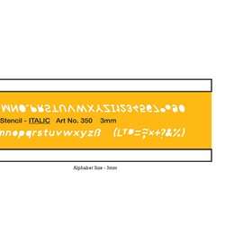 Liquidraw Lettering Stencils for Crafts English Stencil Alphabet Number Drawing Drafting Template, Italic Font 3mm