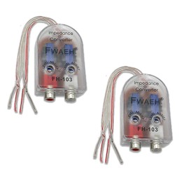 Unbranded 2/4PCS High to Low Impedance Converter 2-Channel RCA Line Out Level Car Speaker - 2 PCS