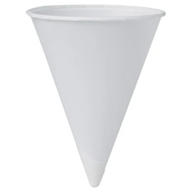 Solo Foodservice 42BR-2050 4.25 oz White Paper Cone Cups (Case of 5000)