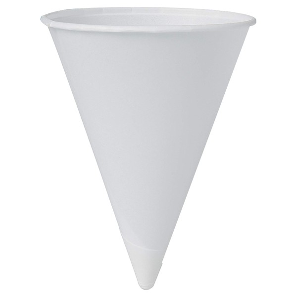 Solo Foodservice 42BR-2050 4.25 oz White Paper Cone Cups (Case of 5000)