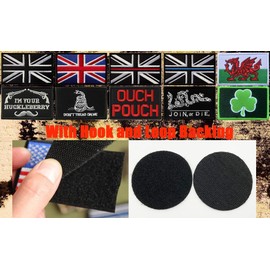 Zcketo 15 Pack Tactical Patches, Funny Military Emblem Patch Embroidery Fastener Army Badge Hook and Loop Applique Patches for Clothes Jackets Backpack Hat Vest Military Uniforms Dogs Harness -Black