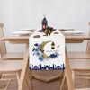 Eid Mubarak Table Runner Moon Mosque Black Golden Star Ramadan