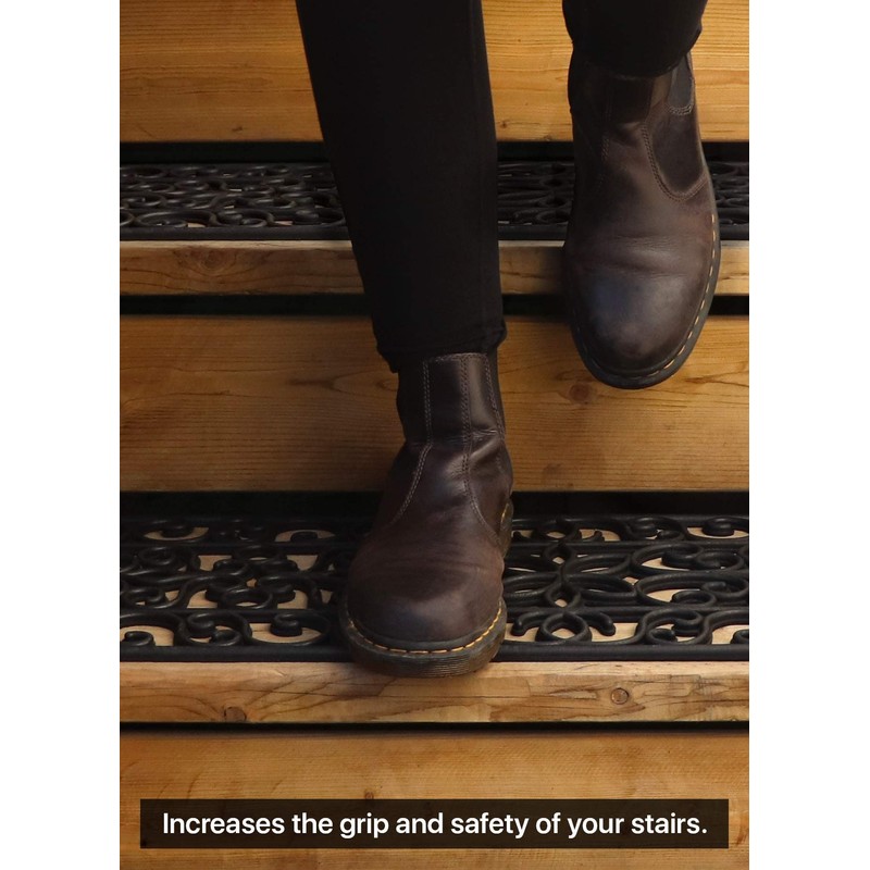 Rubber Stair Treads Non-Slip Outdoor 35”x10” (5-Pack) – Anti-Slip Step