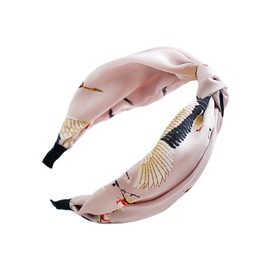 DILBABA Women's Fashion Headbands - Vintage Ethnic Style Wide Knot Hair Accessories For Women (1-Light Pink, One Size)