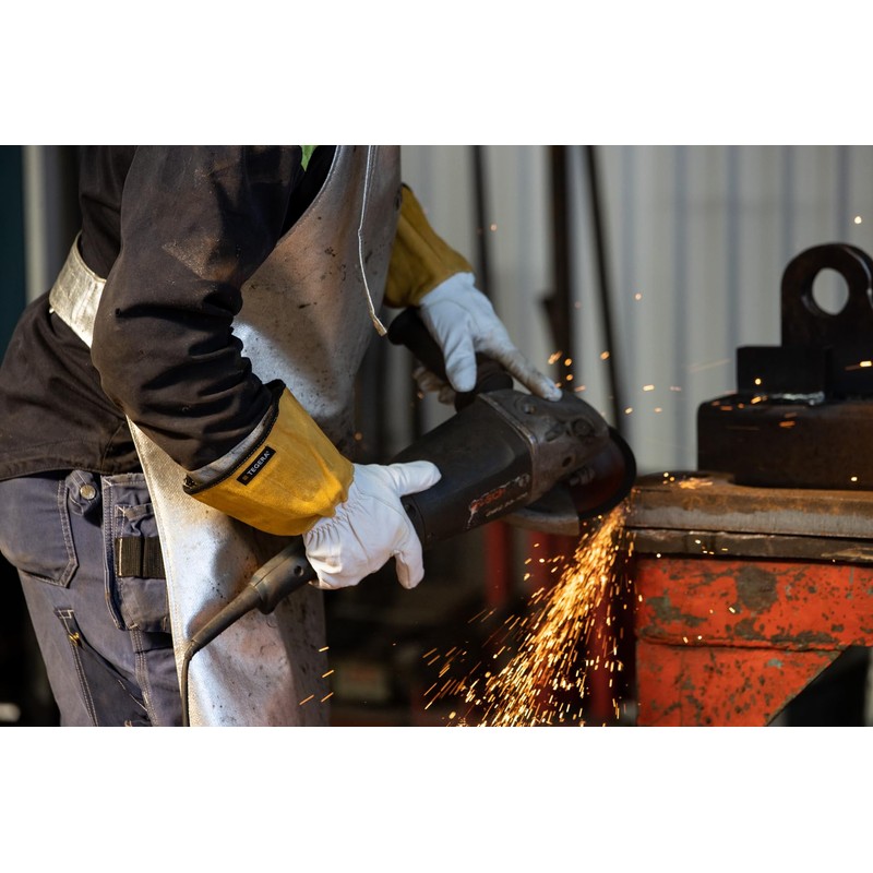 Ejendals 126A-9 Size 9"Tegera 126a" Welding Glove - White/Yellow