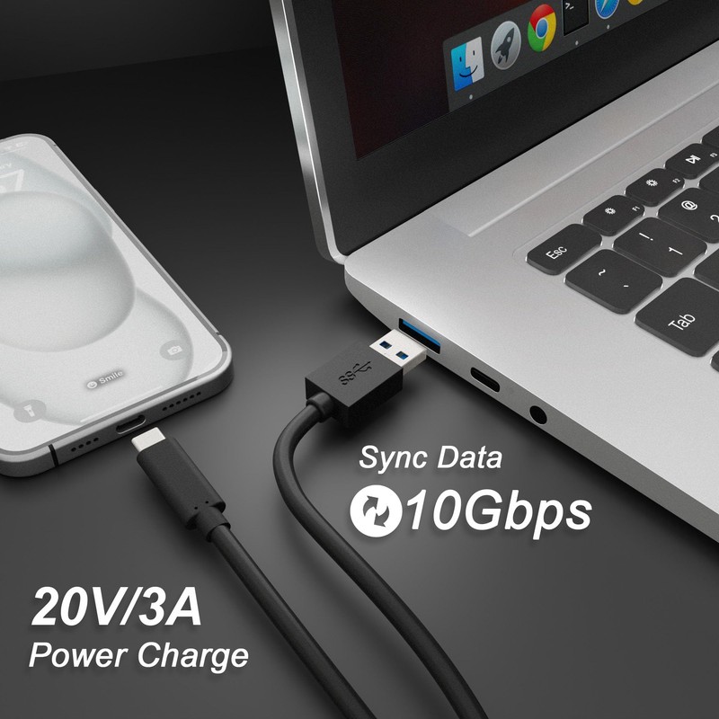 Cablelera USB3.2 Gen2x1 A to C Cable, USB C Cable,