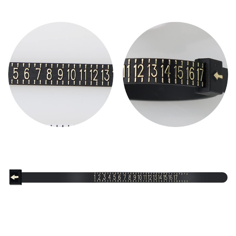 1 Pack US Ring Sizer Measuring Gauge, 1-17 US Rings
