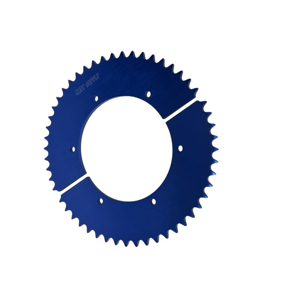 Split Aluminum Sprocket for 420 or 40 Chain. Blue (50