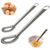 2 Pcs Stainless Steel Egg Whisk Mini Handheld Whisk Beater