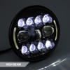 APEBAZY Motorcycle headlight, universal motorcycle LED headlight, angel eye, motorcycle