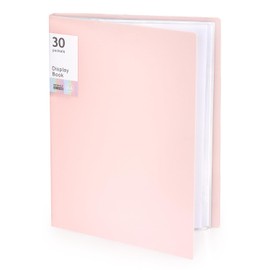 Tamaki Portfolio Binder with Plastic Sleeves, Pocket Portfolio Folder with Clear Sheet Protectors, Display 60 Pages Book, Presentation Book for Artwork, Document Organizer, 1 Pack (Pink)