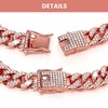 Dog Chain Collar,BOZILY Diamond Cuban Collar Walking Metal Chain Collar