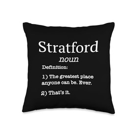 Stratfordian. Stratfordian Stratford Funny Fake Definition Throw Pillow