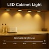 YGS-Tech LED Puck Lights, Under Cabinet Lighting Black Trim, 3000K