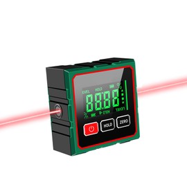 Digital Angle Finder - Laser 4 Side Strong Magnetic Digital Angle Gauge Protractor, Bevel Gauge Trend Angle Ruler,Spirit Level Angle Finder Tool, DIY Woodworking Level Box Carpentry Equipment-0210 New