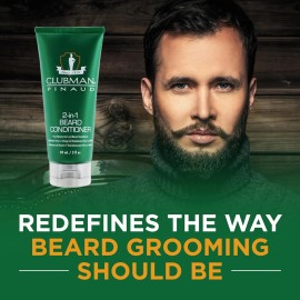 Clubman 2 En 1, Acondicionador Para Barba Y Crema Facial Hid