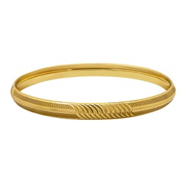 Bodha Traditional IndianAmritsari Gold Plated Punjabi Sikh Kada for Men (SJ_3470_2.12)