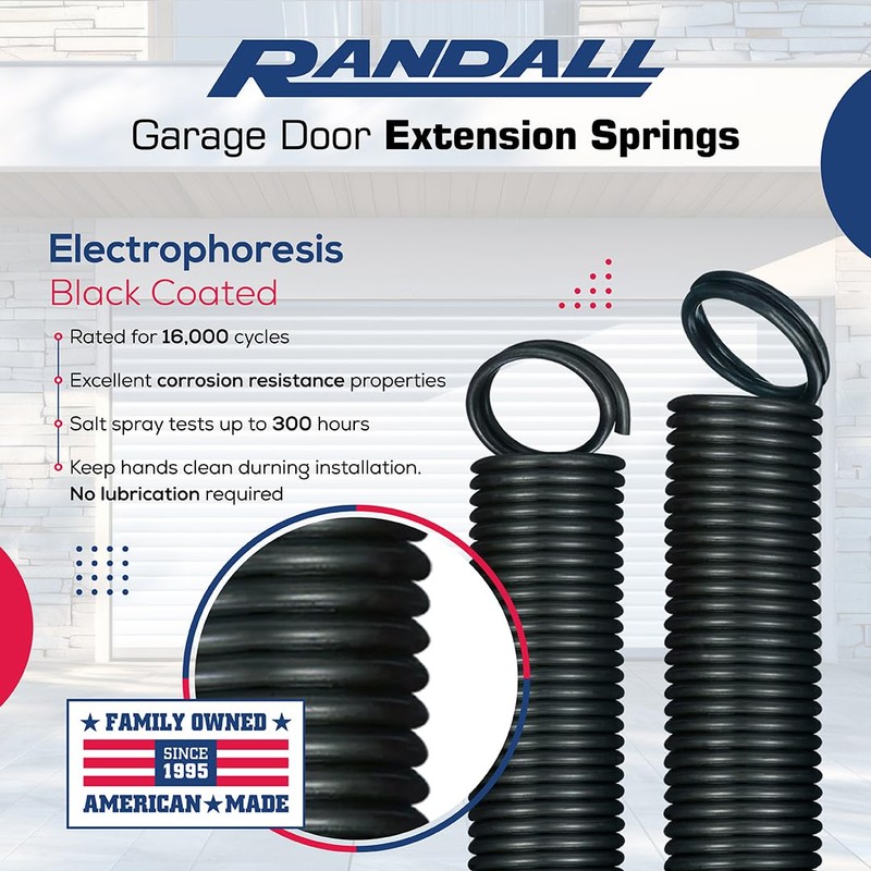 2 Pack 25" Garage Door Springs for 7 FT Garage