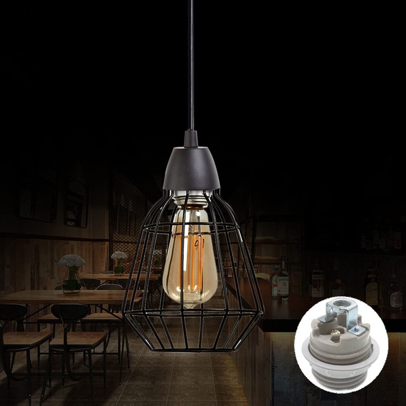 Keyless Porcelain Threaded Socket with Hickey,TWDRTDD Medium Base E26 Threaded