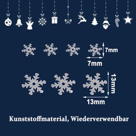 ParPix Pack of 1500 Snowflakes Decorative Confetti, Glitter Christmas Table Decoration, Small Scatter Decoration, Christmas Winter Decoration, Snowflake Christmas Decoration for Wedding, Birthday, New