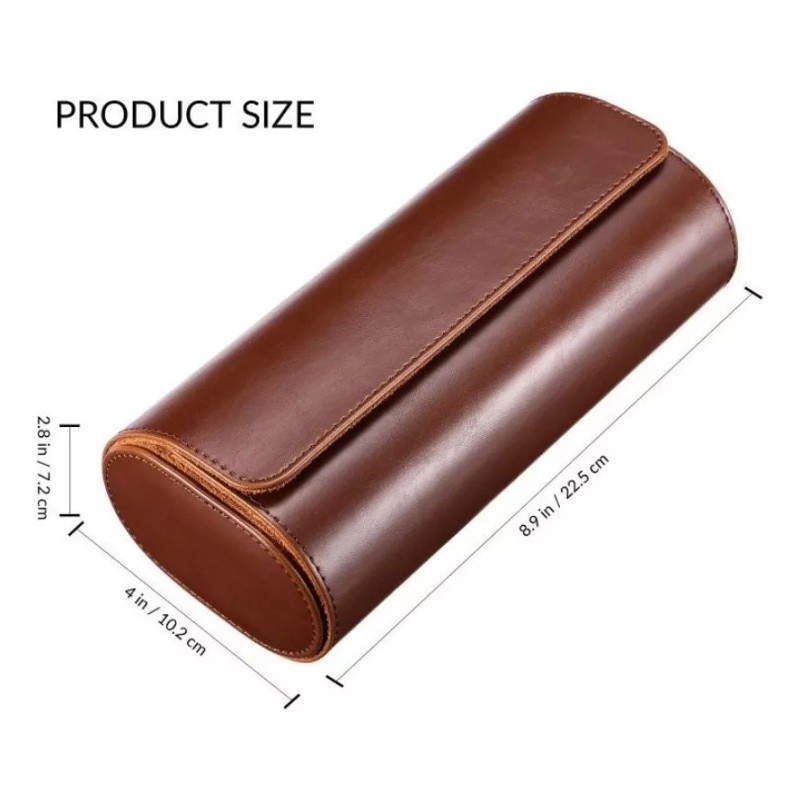 Estuchelandia Estuche De Viaje Elegante De Cuero Para Relojes 3