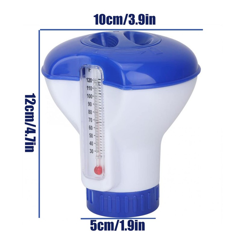 Soap Dispensers Floating Swimming Pool Chemical Chlorine Dispenser with Thermometer