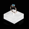 Kodbww Fashion Clear Acrylic Jewelry Holder Crystal Square Ring Storage