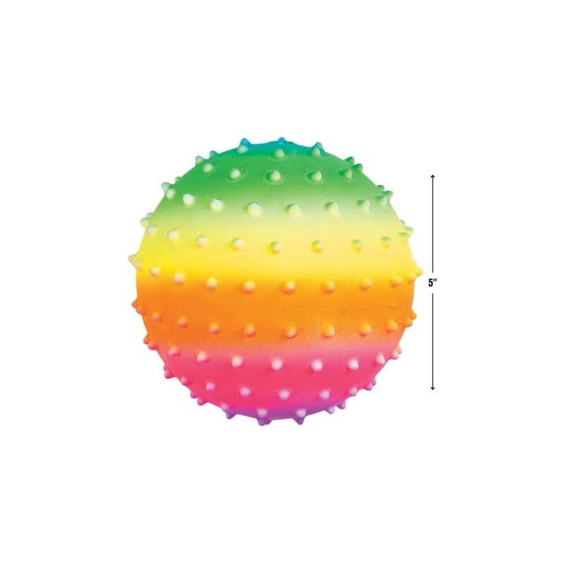 Fun Express 5" Rainbow Spike Balls – Vibrant Educational Toys