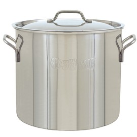 Bayou Classic 1440 40-qt Stainless Stockpot Features Heavy Duty Welded Handles for Secure Handling Domed Lid Perfect For Large Batch Cooking of Soups Stews Chili and Gumbo