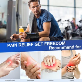 NEENCA Carpal Tunnel Wrist Brace for Night Support,Knob Adjustable Hand Brace for Tendonitis,Arthritis Pain，Sprain,Wrist Splint Support with Sleeves for Women&Men. (Left Hand, Large)