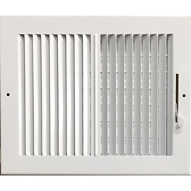 HBW 10"x 8" (Duct Opening Size) 2-Way Stamped Face Steel Ceiling/sidewall Air Supply Register - Vent Cover - Actual Outside Dimension 11.75" X 9.75"