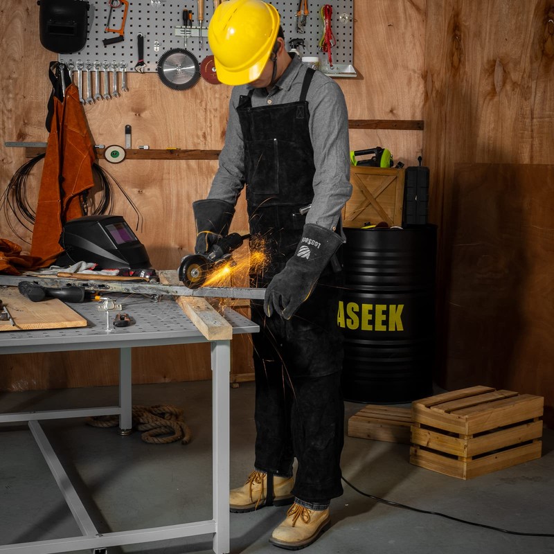 Leather Welding Apron Split Leg for Men and Women,Heavy Duty
