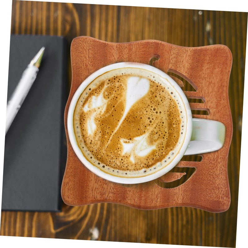 Zerodeko 1Pc Wooden Cup Mat Heat Insulation Coaster for Coffee