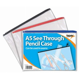 A4 Flat Exam Pencil Case Assorted colour