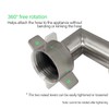 90-Degree Hose Elbow For RVs—Stainless Steel Construction—GHT3/4"Garden Hose Elbow Connector—Convenient