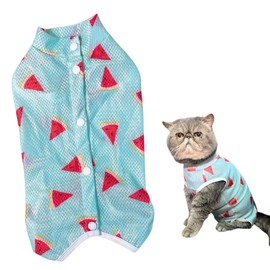 Pet Animal Care Administrator Recommended! (Summer) Pet Postoperative Clothes, Can Be Cut, Toilet Holes, Post-surgery Clothes, Mesh, For Summer, Cool, Breathable, For Cats, Dogs, Dogs, Pets