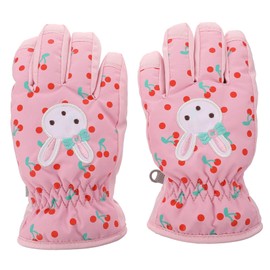 SUPVOX Waterproof Gloves Warm Winter Gloves for Boys and Girls Ski Mittens Cartoon Pattern