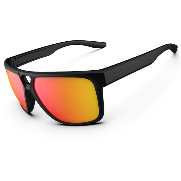 HAAYOT Herren-Sonnenbrille, polarisiert, Damen-Sonnenbrille, leicht, TR90-Rahmen, UV-Schutz für Autofahren, Angeln,