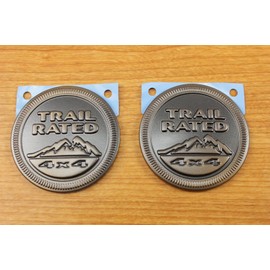 Jeep Wrangler Set Of 2 75th Anniversary Edition Trail Rated 4x4 Emblems OEM