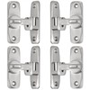INIRET 4 Pack Barn Door Latches - Silver 90/180 Degree