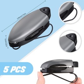 Frienda 5 Pieces Auto Car Vehicle Sun Visor Clip Holder Sunglasses Holder for Car Eyeglasses Mount Ticket Card Clip Glasses Holder Clip Holder for Car Accessories (Gray)