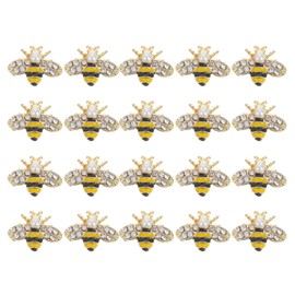 minkissy DIY Bee Shape Nail Charms 20pcs Alloy Nail Decor Decal 3D Unique Charm