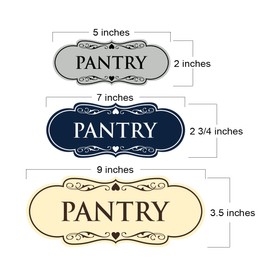 Designer Pantry Sign (Brushed Silver) - Medium