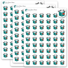 Book Club Stickers / 54 Fun Vinyl Stickers (1/2”) / Reading Read Fun Gathering/Fun Me Time Self Care/Essential Productivity Life Planner Stickers/Bulleted Journal (Matte Vinyl, 3 Sheet)