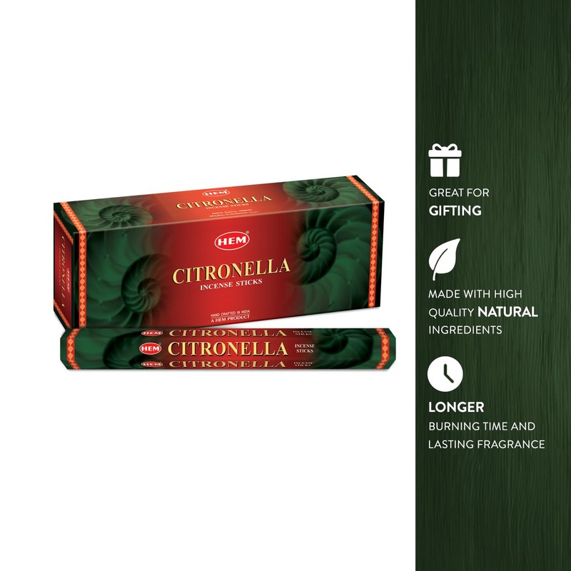 Hem Citronella Incense Sticks, 120 Count