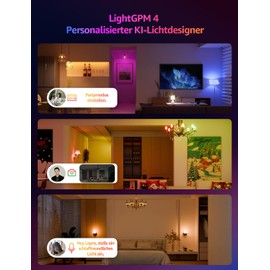 Lepro Smart E14 LED C37, 4.9 W, 470 lm, RGB+CCT, dimmable, pack of 4