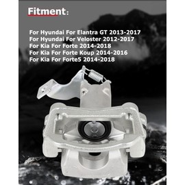 cciyu 19B6789 Rear Left Brake Caliper With Bracket For Hyundai For Elantra GT/For Veloster,For Kia For Forte/For Forte Koup/For Forte5