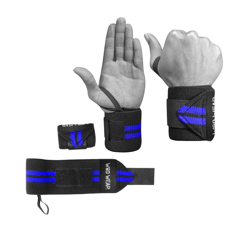 WOD Wear Elastic Wrist Wraps for Powerlifting, Strength Training, Bodybuilding,