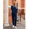 Marvmys Womens Velour Sweatsuit Full Zip Up Tracksuit Set 2