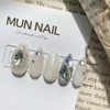 Bling Brooch Marble Nail Tips Wedding Nail Recommendation - Mediaval